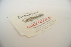 Sebastiani 1972 El Camino Real Gamay Beaujolais Young Piquant Vintage Wine Label