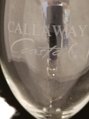Callaway Coastal – Temecula CA – Wine Glass – White Artwork – 7-1/2&Prime; Tall – Rare