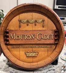 Very Nice Mouton-Cadet Baron Philippe De Rothschild Barrel Face Sign