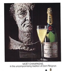 Moet Champagne Don Perignon France Advertisement 1960s Vintage Print Ad 9 inch