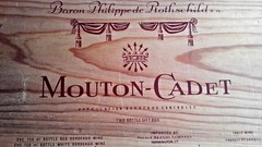 Mouton Cadet Baron Philippe De Rothschild Wood Wine Box France Two wine 13&Prime; × 7&Prime;