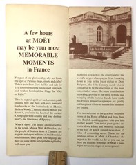 Maison Moët & Chandon Brochure Vintage Paris France Champagne 15 Mile Cellar