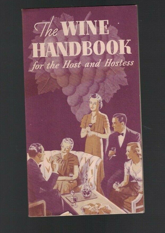 The Wine Handbook for Host & Hostess 1939 Pamphlet Wine Growers of California