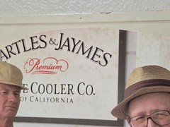1980s BARTLES & JAYMES WINE COOLER Cardboard Advertising BAR SIGN Vintage