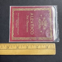 Vintage 1940s Aleatico Italian Dessertwein UNUSED Paper Label Hamburg Q1963