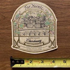 (1) Far Niente Napa Valley Chardonnay Wine Label Winery Oakville California A9