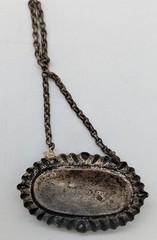 Vtg Port Wine SIlver-Plated Bottle Tag w/ Chain