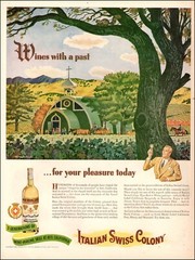 1943 WW2 era Ad ITALIAN SWISS COLONY California Wine for 3 Generations 112524
