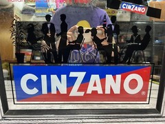 VTG Cinzano Wine Italian Taste At Its Very Finest Wall Hanging Mirror Sign