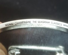 Pair G.H. Mumm Champagne Buttons Seagram Wine Alcohol