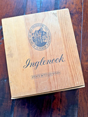 Vintage Inglenook 1979 Wooden Organizer Box Centennial Wine Crate Style Display