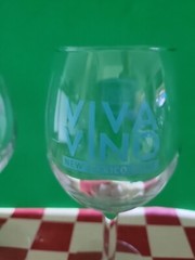 Set of 5 Viva Vino New Mexico Wine Festival 7&Prime; Glasses – Multi-Color Lettering