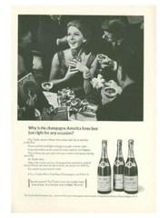 1967 Taylor New York State Wine PRINT AD Champagne