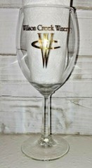 Wilson Creek Winery Clear Wine Glass 6.75&Prime; Gold Letters Temecula California