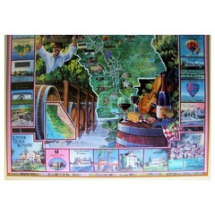 Napa Valley Wine Country Framed Poster Print Sutter Home Clarion Beringer & More