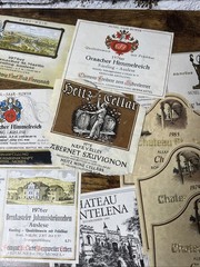 Lot of 55 Antique Vintage Mixed European USA Wine Spirits Labels