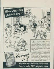 1944 Virginia Dare Ware Cartoon Police Detective Maid Search Vtg Print Ad L23