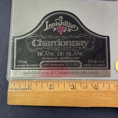 Vintage 1983 Inniskillin Winery Blanc De Blanc Wine UNUSED Paper Label Q99