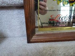 VINTAGE RHINE BEAR Liebfraumilch White Wine Mirrored Sign Bar Pub 18.25&Prime;x15.25&Prime;