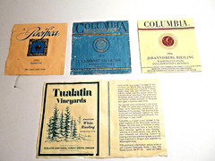 Wine Label (WASHINGTON STATE COLUMBIA -PACIFICA )-( OREGON-TUALATIN Vineyards )