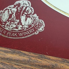 Geyser Peak Winery Wine Mirror Gold Foil Sign 27 x 21&Prime; Bar Pub Decor Vintage 80s