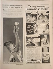 1941 Garrett&rsquo;a Virginia Dare American White Wine Vintage Ad 14 x 5 Girl Friend
