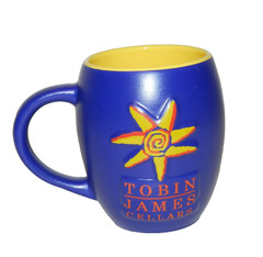 TOBIN-JAMES WINERY, PASO ROBLES, CALIFORNIA, BLUE COLOR CERAMIC COFFEE MUG / CUP
