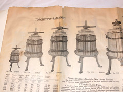 VTG 1920s GRAPE PRESS & MORE ADVERTING POSTER/CATALOG! 35×23&Prime;! 2 SIDED! PHILA PA