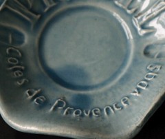 PRADEL Cotes De Provence Wine Ceramic Ashtray France Blue