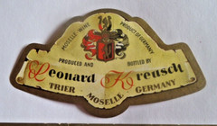 Moselblumchen 1959 wine label Germany Leonard Kreusch North Bergen