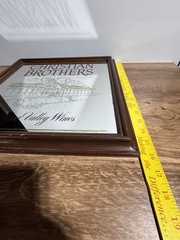 Vintage Christian Brothers Winery Advertisement Mirrored Sign Napa Framed 16”
