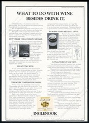 1971 Inglenook wine What To Do With Wine Besides Drink It vintage print ad