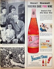 1956 Garrett&rsquo;s Virginia Dare Pink Wine Print Ad America&rsquo;s After Dinner Wine