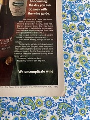 Vintage 1969 Taylor Wine Print Ad We Uncomplicate Wine