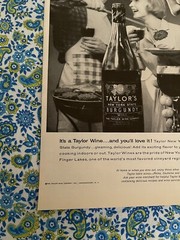Vintage 1969 Taylor’s New York State Wine Print Ad Burgundy