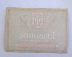 Vintage Lisbonne Vin de Liqueur Wine Label Portugal