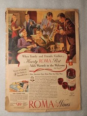 1945 « Roma Estate Wines » & « Guild Wine Sherry » Magazine Ads from Chicago Tribune