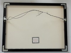 1991 Framed Beaujolais Nouveau Calvet Poster Label Design Winner Schlote Rykiel
