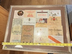Vintage Framed Champagne Wine Spirits Alcohol Bar Decor Gold 16 X 21