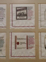 Rare 37&Prime; Framed Vtg California Wine Napkin Collection 1980-85 Napa Sonoma Shafer