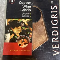 Verdigris Copper Wine Labels Set of 12 Made in England Cellar Gift Tags