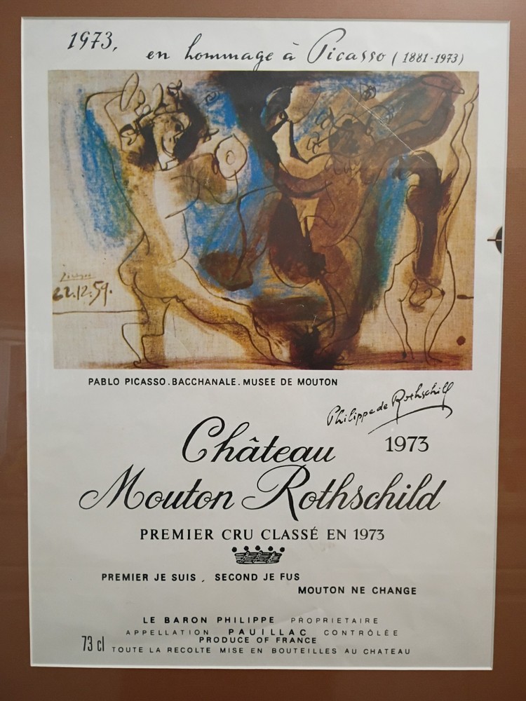 Picasso For Chateau Mouton Rothschild ( 1881- 1973) Wine France, Original Promo