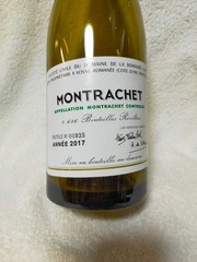 DRC ROMANEE CONTI Montrachet 2017 Glass Bottle (empty) Japan back Label chip