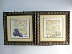 Pictures Wine Labels by Richard Henson, « Chianti Classico  » and « Chateu Michel »
