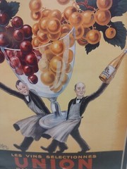 union les vins selectionness Italian Wine Waiters Advertisement Poster