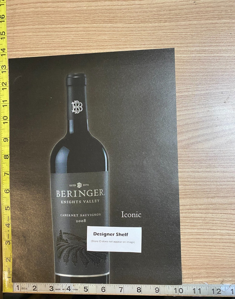 Beringer Cabernet Wines 2008 Iconic 2 Page PAPER Print Advertisement