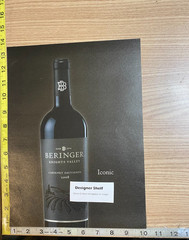 Beringer Cabernet Wines 2008 Iconic 2 Page PAPER Print Advertisement