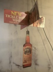 70’S BOONE’S FARM “TICKLED PINK” TICKLE PINK FRUIT WINE 40”+DANGLER WINE SIGN