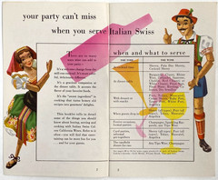 1950s ITALIAN SWISS COLONY WINES vintage wine guide and recipes ASTI, CALIFORNIA