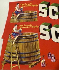 NOS Vintage Scaletta Grape Crate Labels Zinfandel Lodi CA Woman Barrel